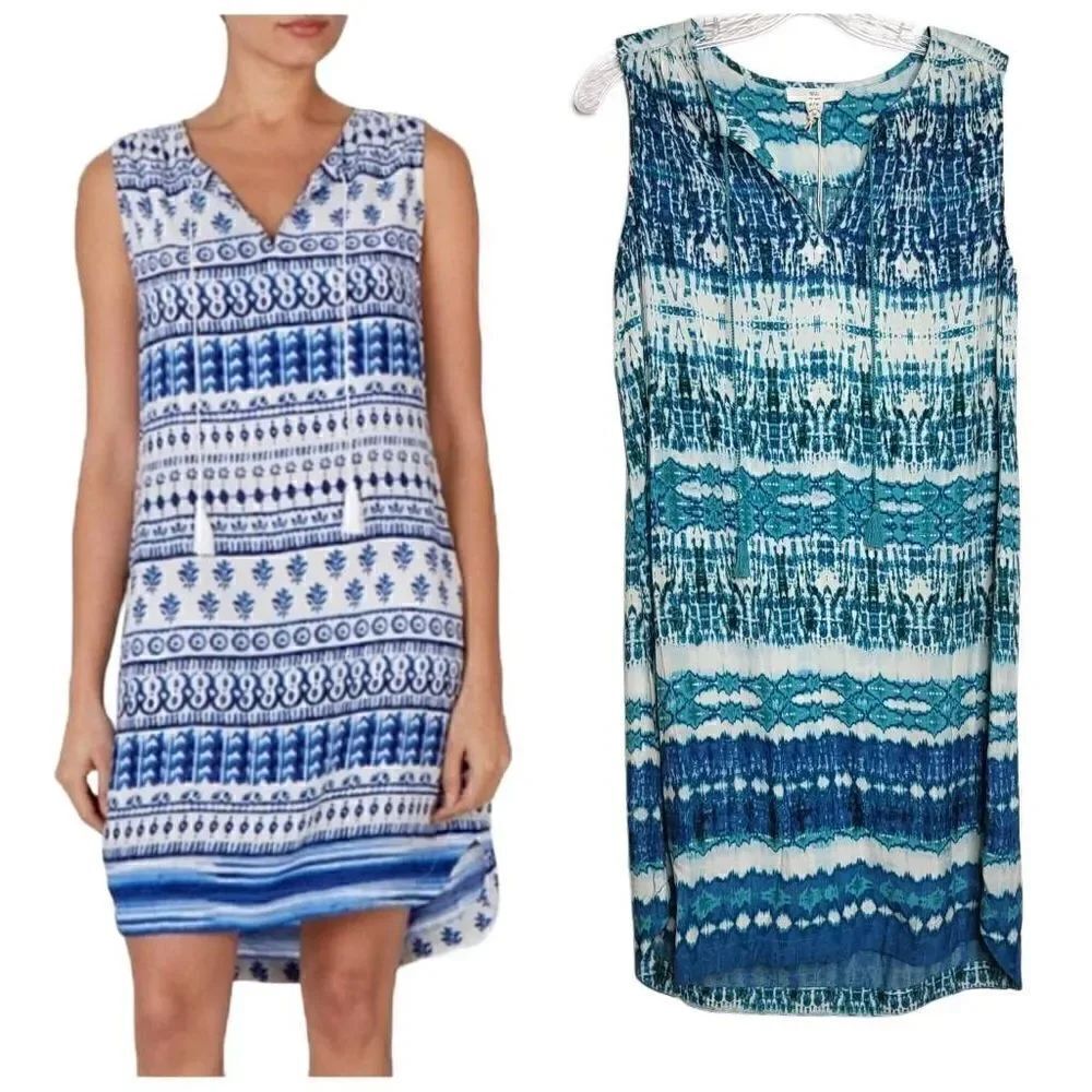 BeachlunchloungeāTasseledāSleevelessāKaylaāShiftāDressāSizeāSmall